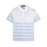 Y2K Gradient Washed Striped Polo Shirt