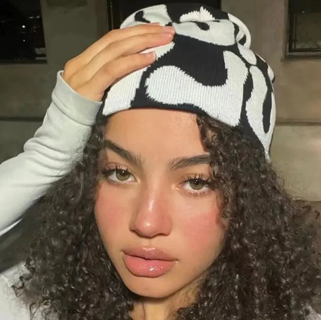 Graphic Coloured Beanie — vista frontale
