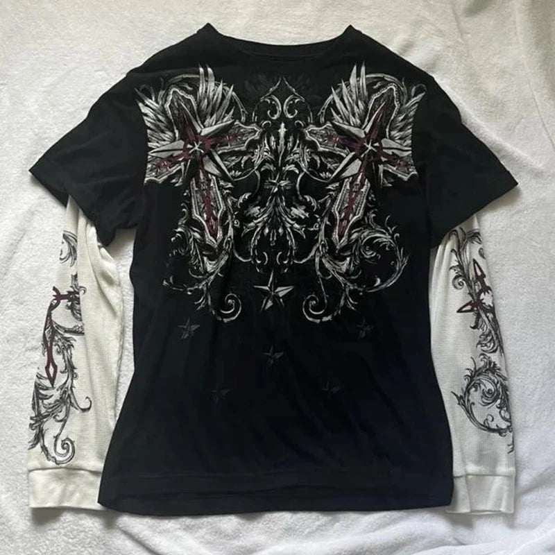 Graphic Long Sleeve T Shirt — dettaglio del tessuto