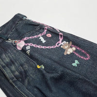 Graphic Womens Wide Leg Denim Shorts Jorts — in alternativa