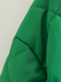 Green PU Leather Loose Lapel Jackets — dettaglio della stampa