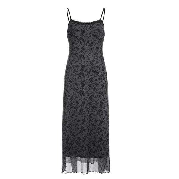 Grunge Long Maxi Dress — vista frontale