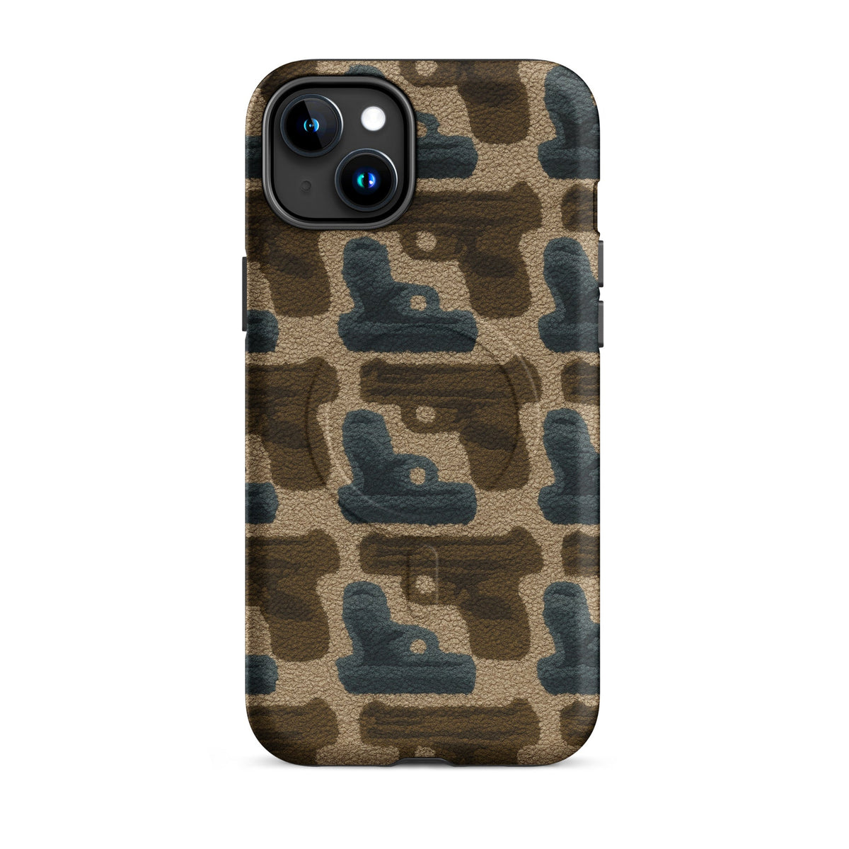 Gun Carpet MagSafe Case — dettaglio della stampa