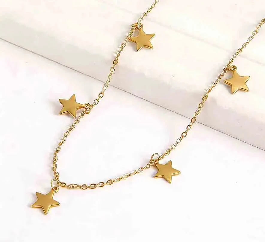 Hanging Stars Choker Necklace — dettaglio del tessuto