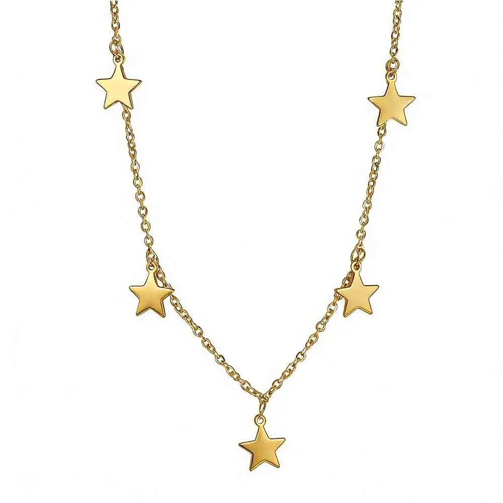 Hanging Stars Choker Necklace — vista posteriore