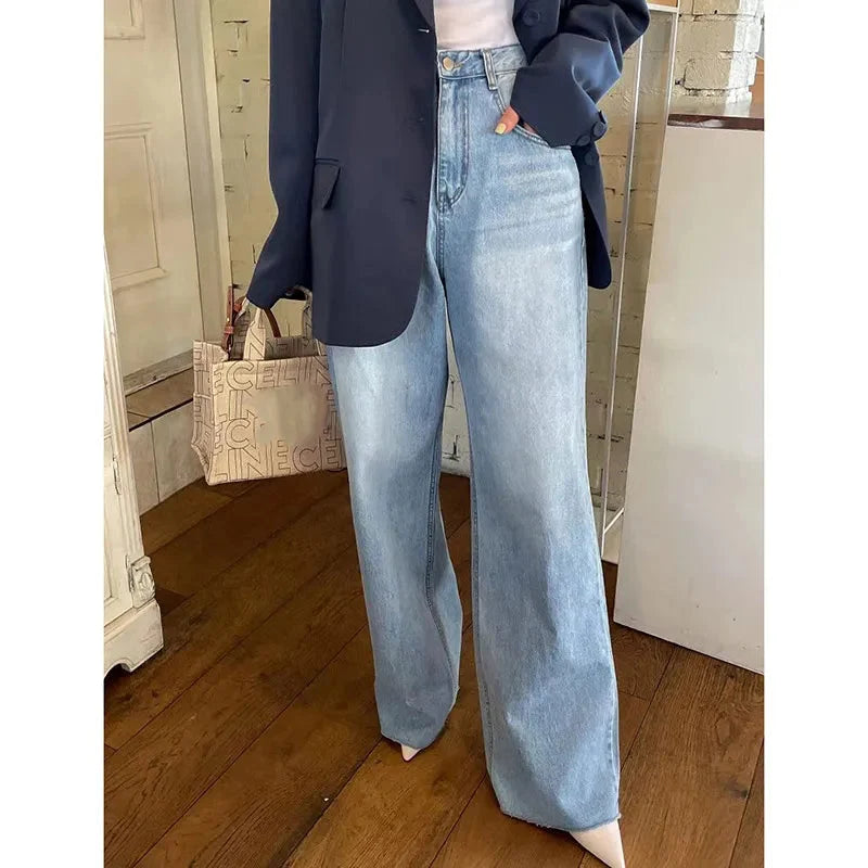 Heart Print Baggy Denim Jeans — vista posteriore