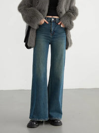 High Waist Flare Denim Jeans — vista posteriore