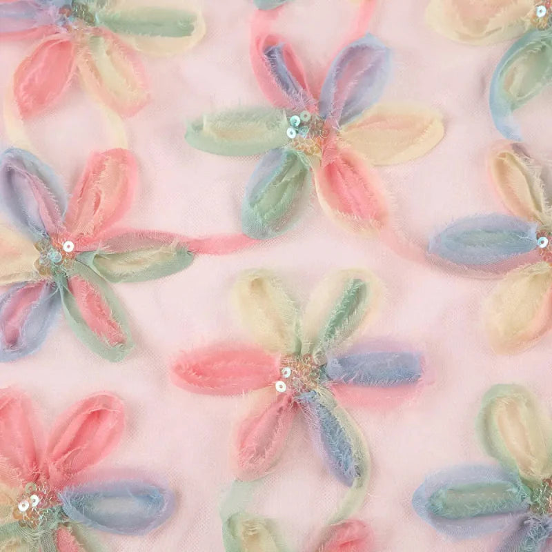 High Waist French Floral Mini Skirt — dettaglio del tessuto