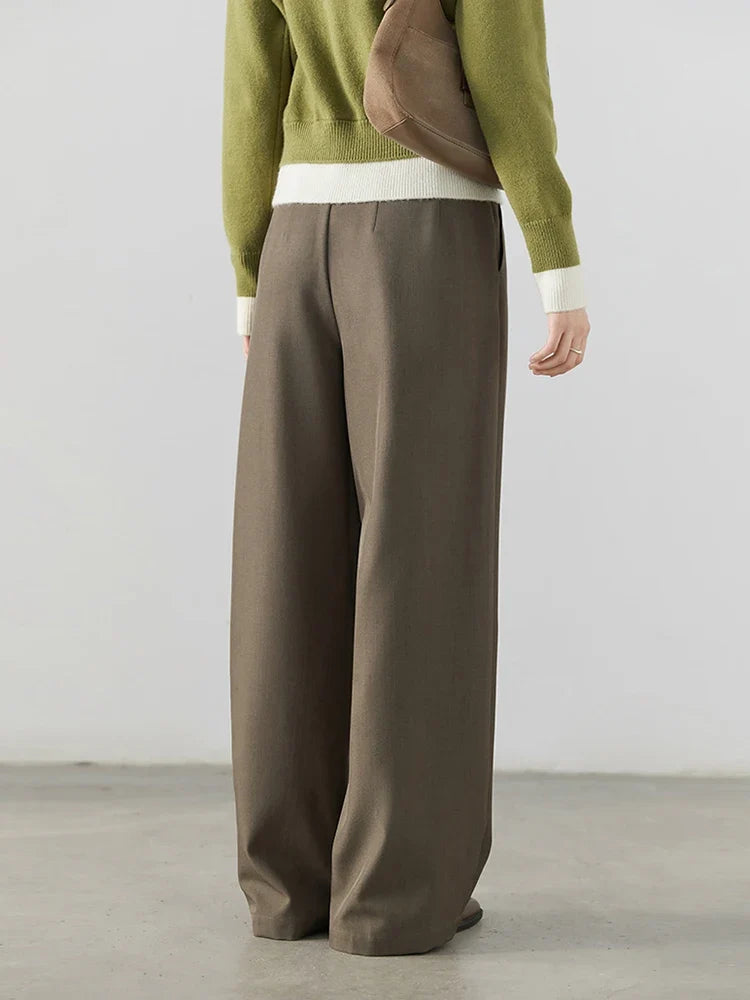 High Waist Pleated Boyfriend Fit Trousers — in alternativa