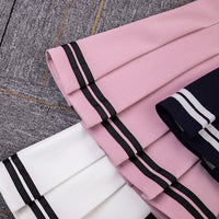 High Waist Striped Mini Skirt — dettaglio del tessuto