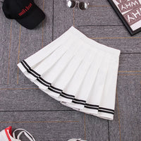 High Waist Striped Mini Skirt — vista frontale