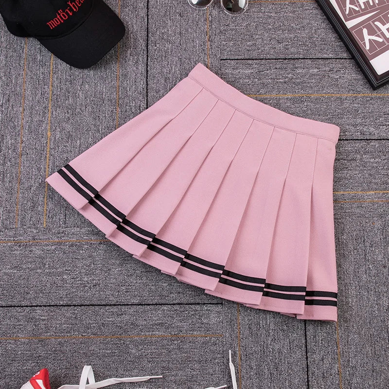High Waist Striped Mini Skirt — dettaglio della stampa