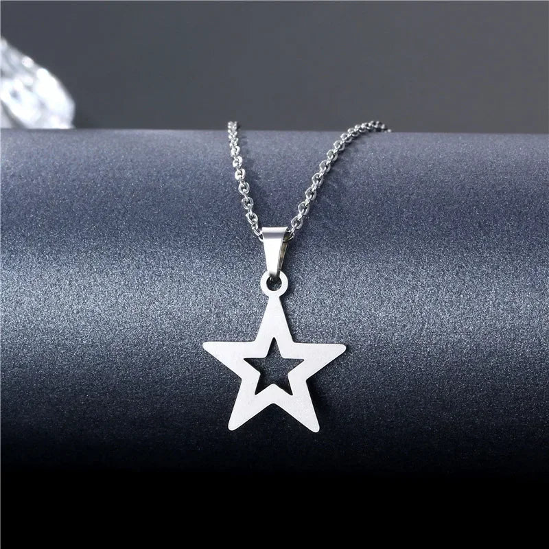 Hollow Star Pentagram Pendant Necklace — dettaglio della stampa