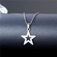 Hollow Star Pentagram Pendant Necklace — dettaglio della stampa