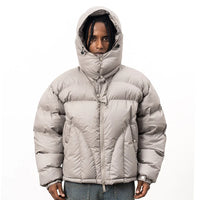 Hooded Puffer Jacket Coat — dettaglio della stampa