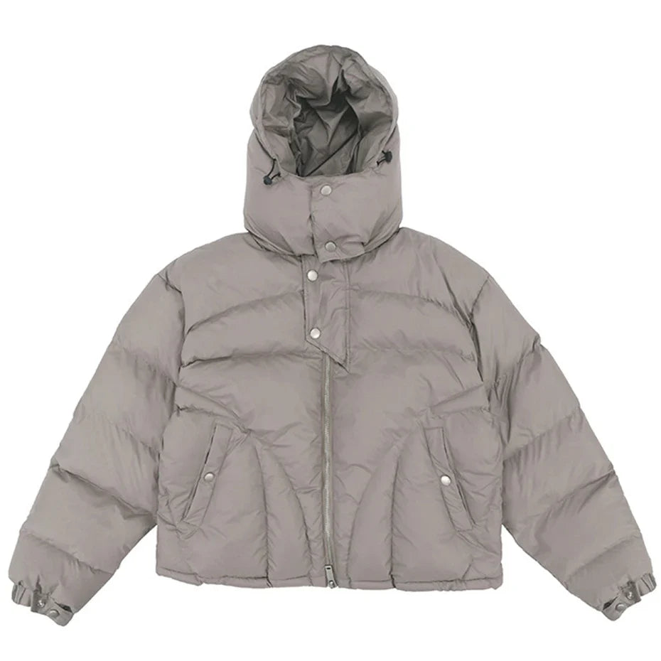 Hooded Puffer Jacket Coat — vista posteriore