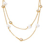 Y2K Imitation Pearls Zirconia Layered Chain Necklace