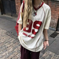 Into Battle V Neck Old School Soccer Jersey — in alternativa