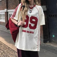 Into Battle V Neck Old School Soccer Jersey — vista posteriore