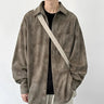 Y2K Jacquard Corduroy Long Sleeve Button Down Shirt
