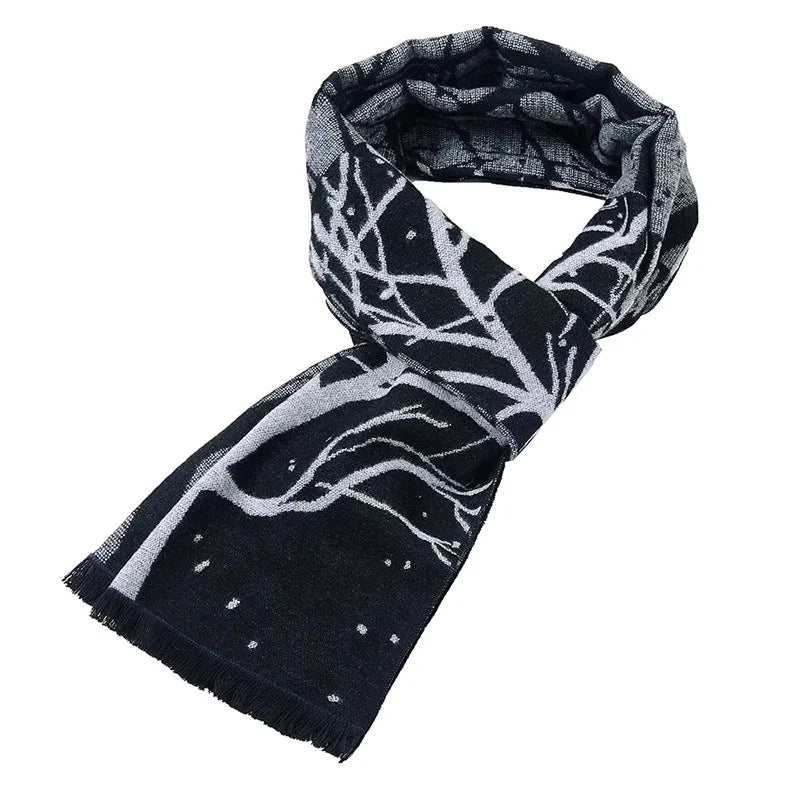 Jacquard Flannel Graphic Shrawl Scarf — dettaglio