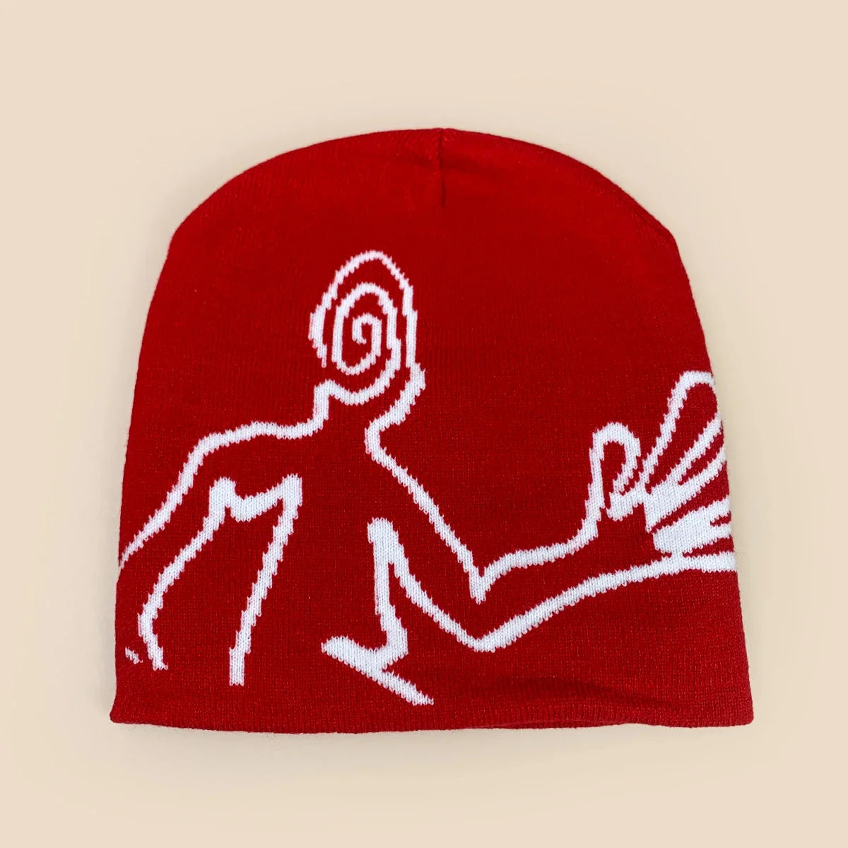 Jacquard Mystery Man Graphic Beanie — vista posteriore