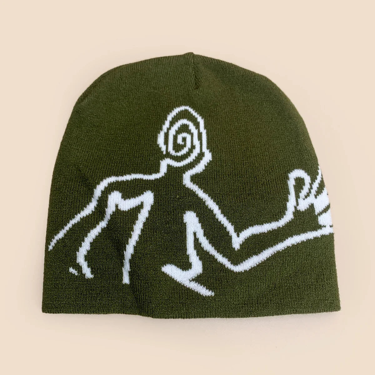 Jacquard Mystery Man Graphic Beanie — vista laterale