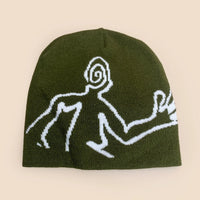 Jacquard Mystery Man Graphic Beanie — vista laterale