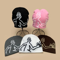 Jacquard Mystery Man Graphic Beanie — dettaglio della stampa