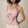 Y2K Japanese Grunge Backless Halter Top