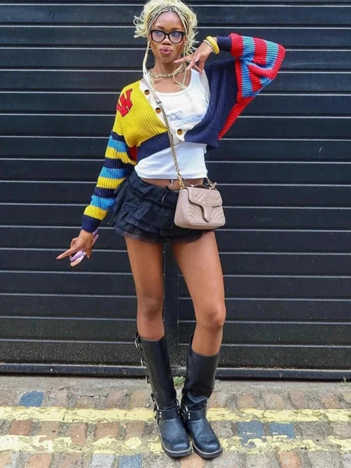 Jock Block Colour Cardigan Sweater — dettaglio della stampa