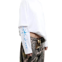 Kiss From a Dove Graphic Long Sleeve Top T Shirt — dettaglio della stampa
