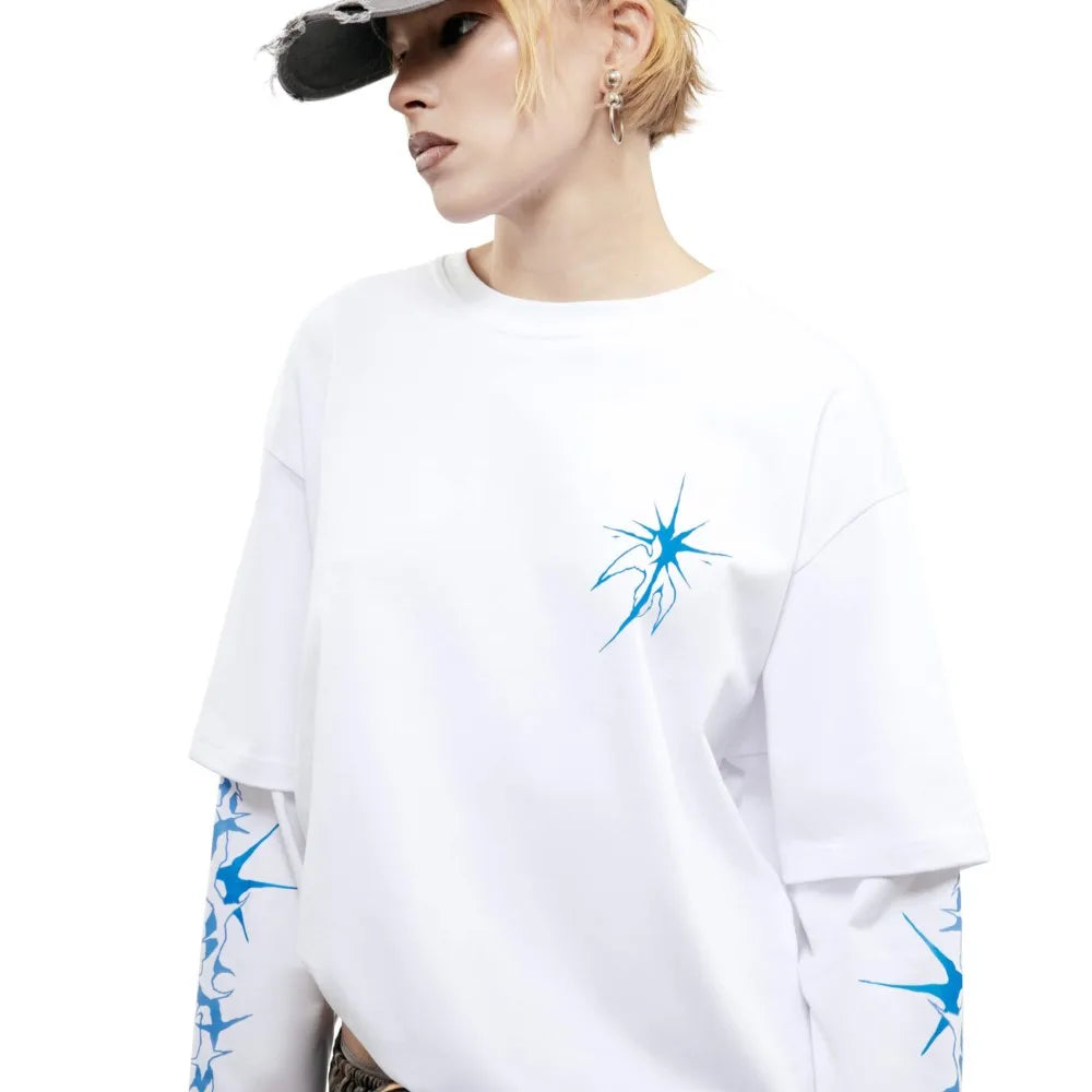 Kiss From a Dove Graphic Long Sleeve Top T Shirt — vista posteriore