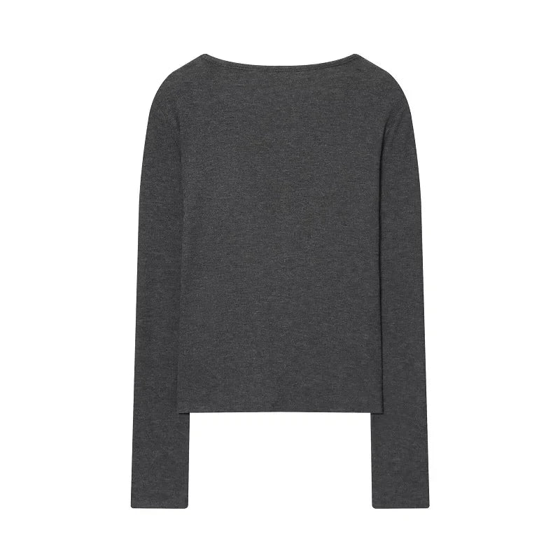 Lace Cropped Low Cut Cardigan Top — vista laterale