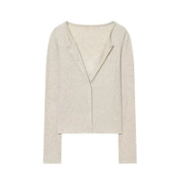 Lace Cropped Low Cut Cardigan Top — dettaglio