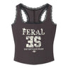 Y2K Lace Trim Feral Graphic Cami Tank Top