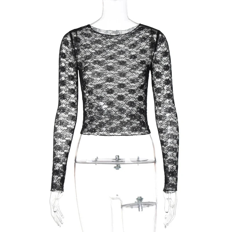 Lacey Sheer Womens Long Sleeve Top — in alternativa