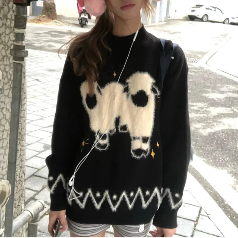 Lambs Jacquard Graphic Sweater — dettaglio della stampa