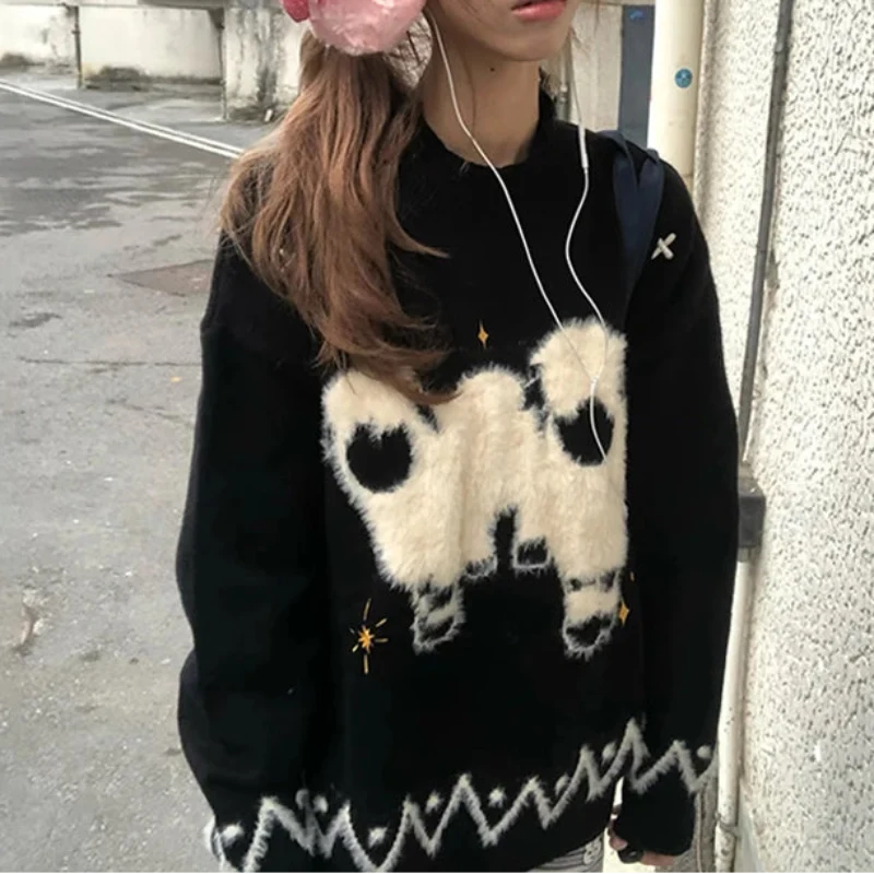 Lambs Jacquard Graphic Sweater — vista posteriore