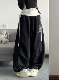 Layered High Waist Baggy Boyfriend Sweatpants Joggers Trousers — in alternativa