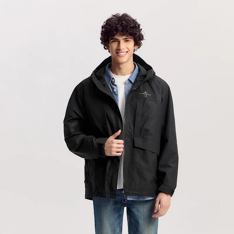 Layered Windbreaker Jacket — vista laterale
