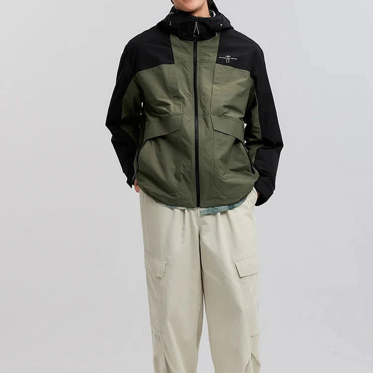 Layered Windbreaker Jacket — vista frontale