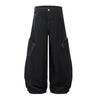 Y2K Leopard Patchwork Pocket Baggy Denim Curved Barrel Jeans
