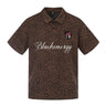 Y2K Leopard Print Graphic Polo Shirt
