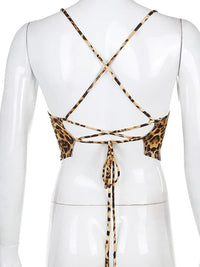 Leopard Print Strapy Back Top — vista laterale