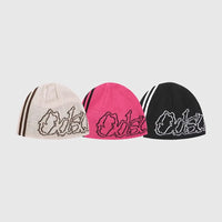 Letter Jacquard Graphic Beanie — dettaglio del tessuto