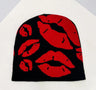 Y2K Lippy Lips Jacquard Graphic Beanie