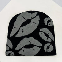 Lippy Lips Jacquard Graphic Beanie — vista posteriore