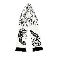 Look at the time! Graphic Knitted Shawl Scarf — dettaglio