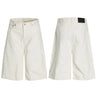 Y2K Loose Wide Leg White Long Denim Shorts Jorts